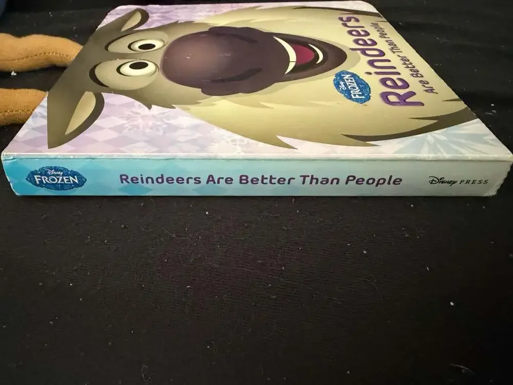 Disney Frozen: Reindeers Are Better Than People Board Book with Plush‎ Antlers